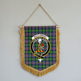 MacLennan Ancient Tartan Crest Wall Hanging Banner - Wood Pole